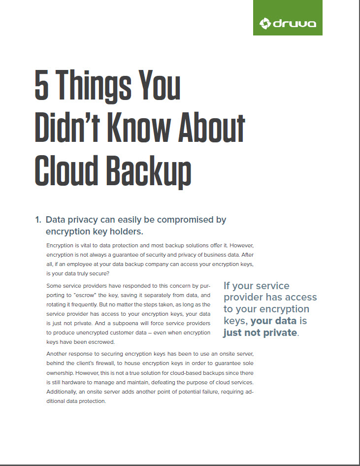 5 Things You Didn’t Know About Cloud Backup
