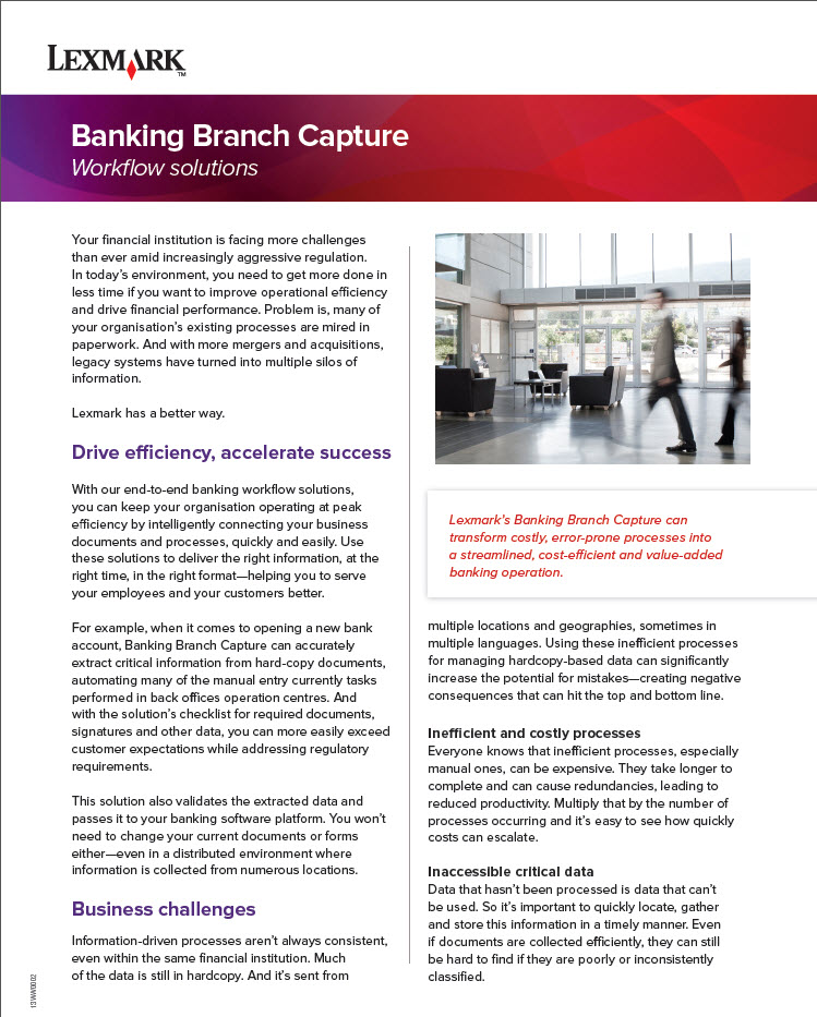 Banking Branch Capture