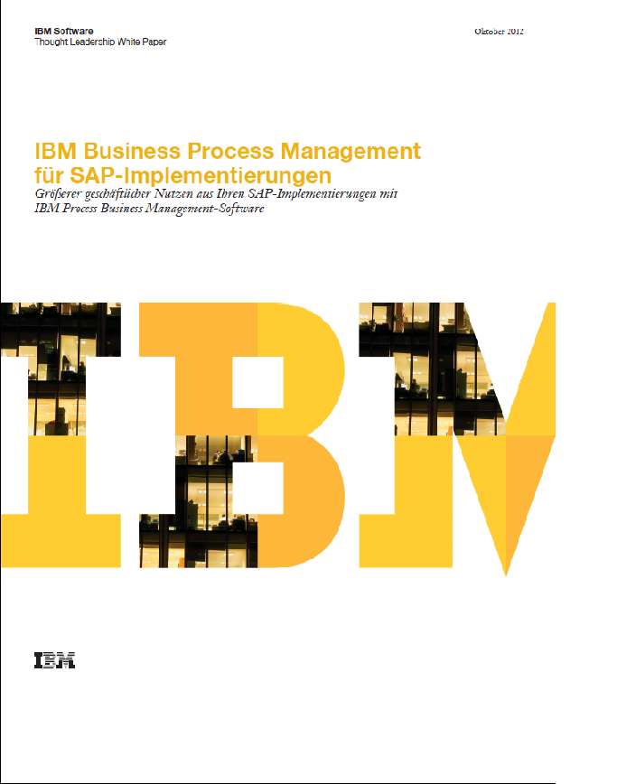 IBM Business Process Management für SAP-Implementierungen