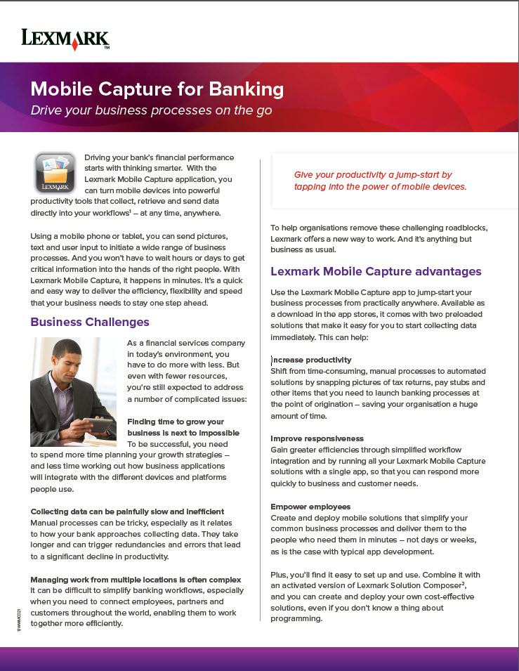 Mobile Capture for Banking
