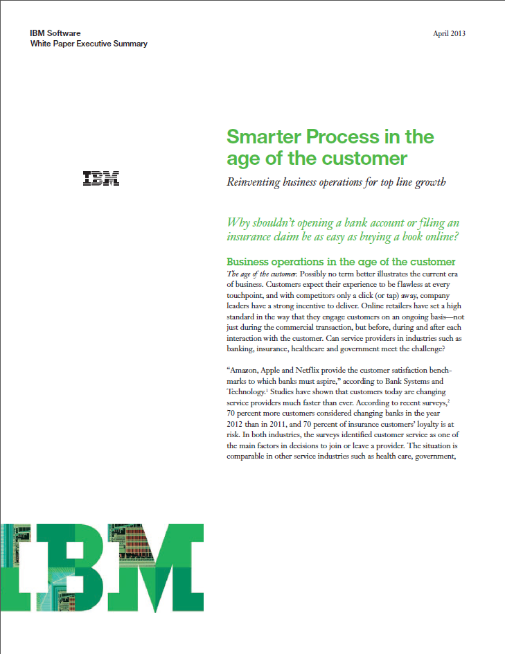 Smarter Process in the age of the customer