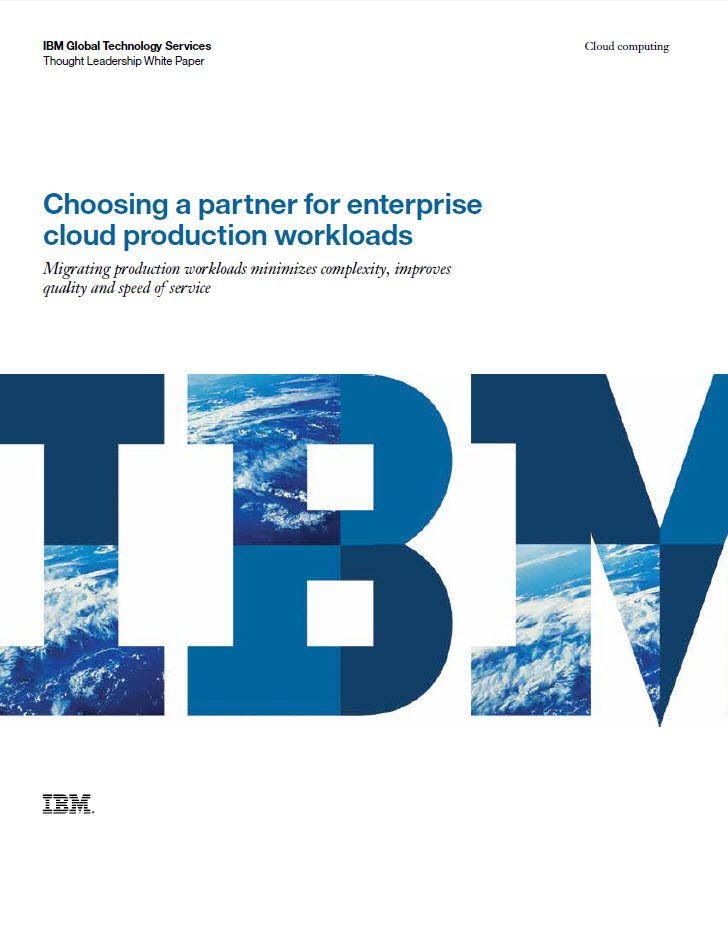 Choosing a partner for enterprise cloud production workloads