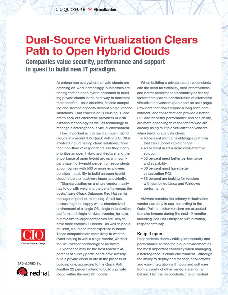 Dual-Source Virtualization Clears Path to Open Hybrid Clouds