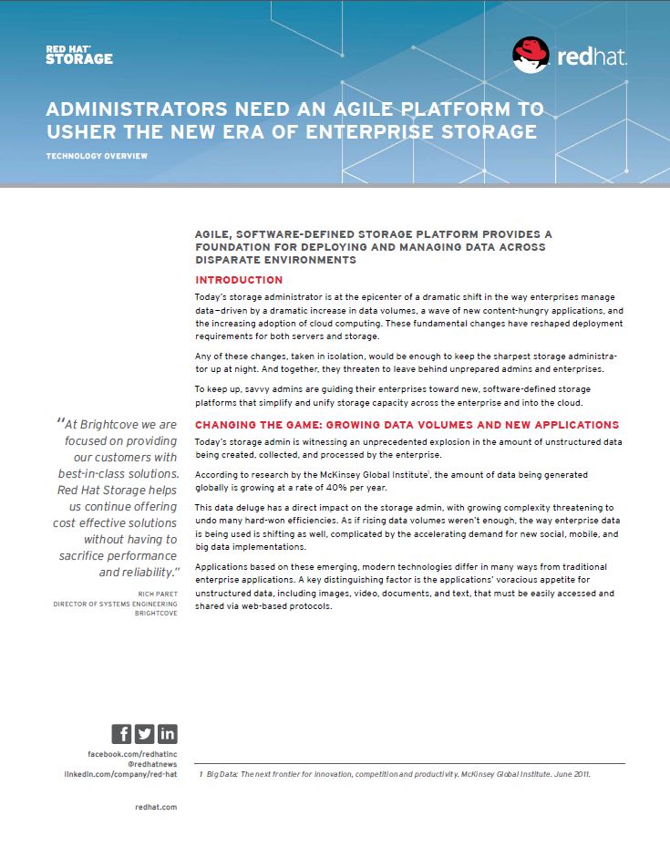 Administrators need an agile platform to usher the new era of enterprise storage