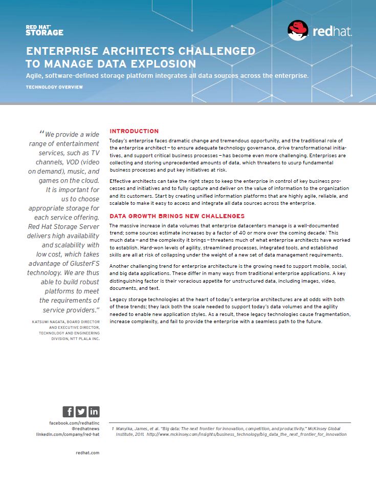 Enterprise architects challenged to manage data explosion