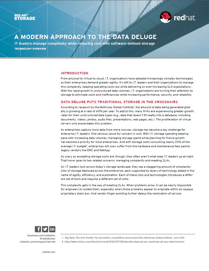 A modern approach to the data deluge