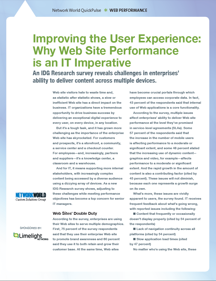 Improving the User Experience