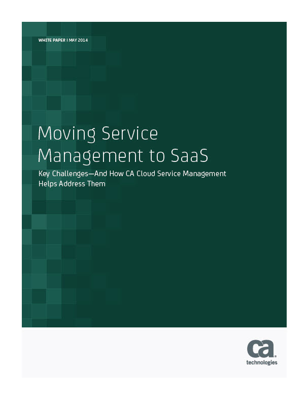 Moving Service Management to SaaS