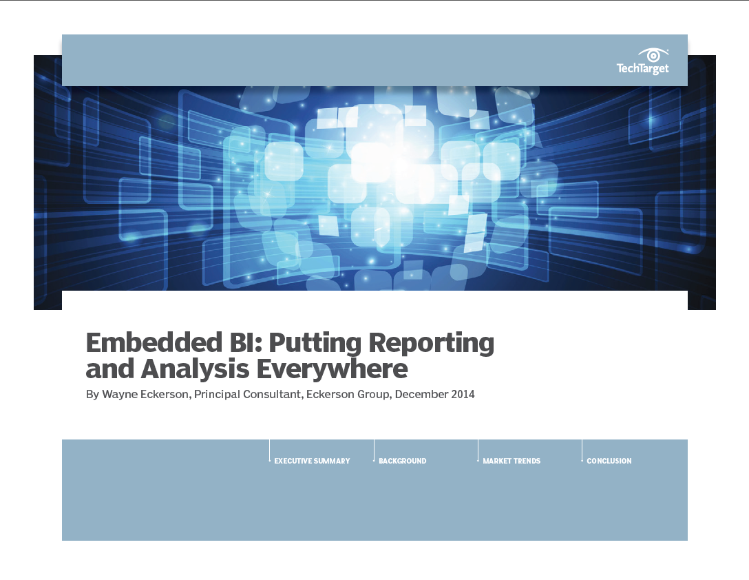Embedded BI: Putting Reporting and Analysis Everywhere