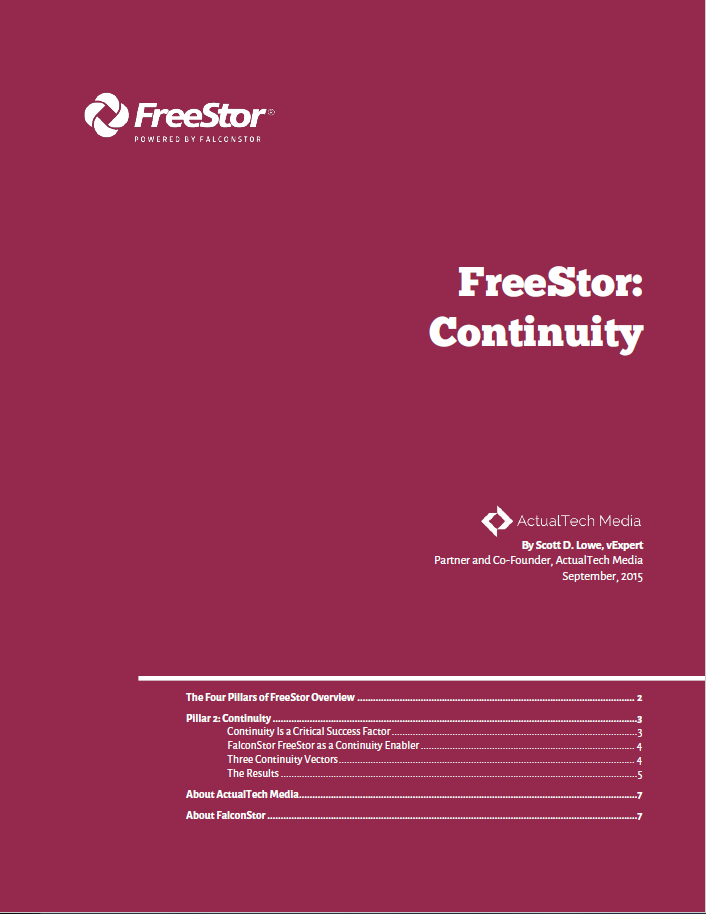 FreeStor: Continuity