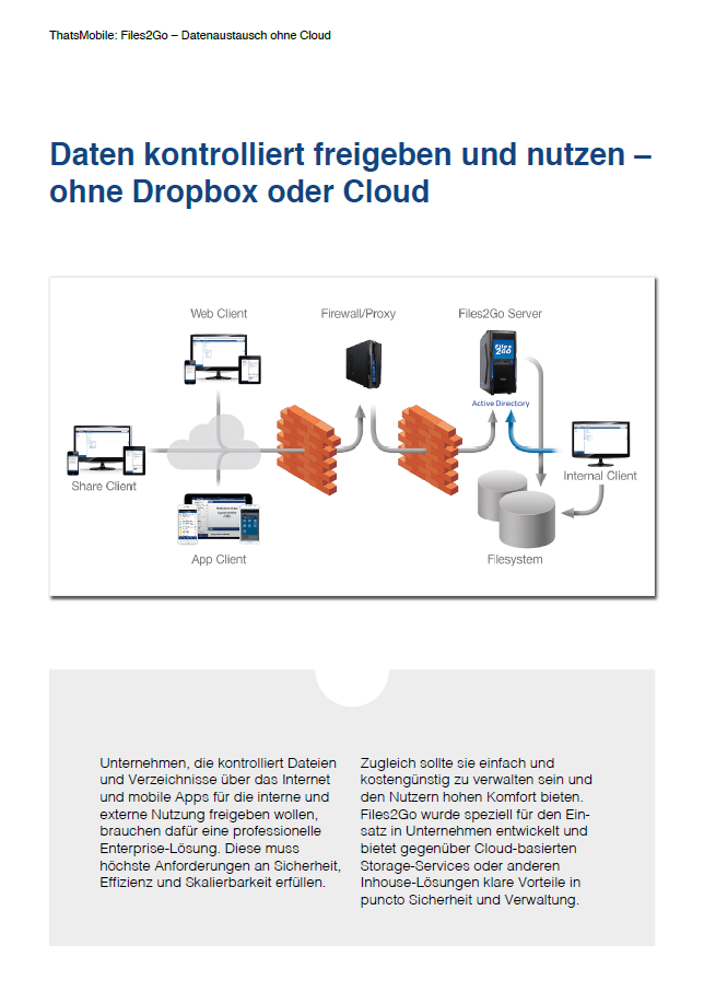 Business-Alternative für Dropbox, Box & Co. ohne Cloud