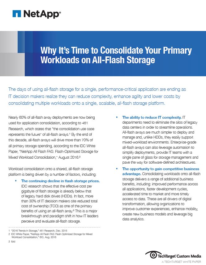 Vorteile von All-Flash-Storage für alle Workloads in Unternehmen