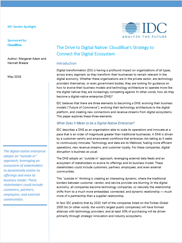Go Digital Native: CloudBlue verbindet das digitale Ökosystem