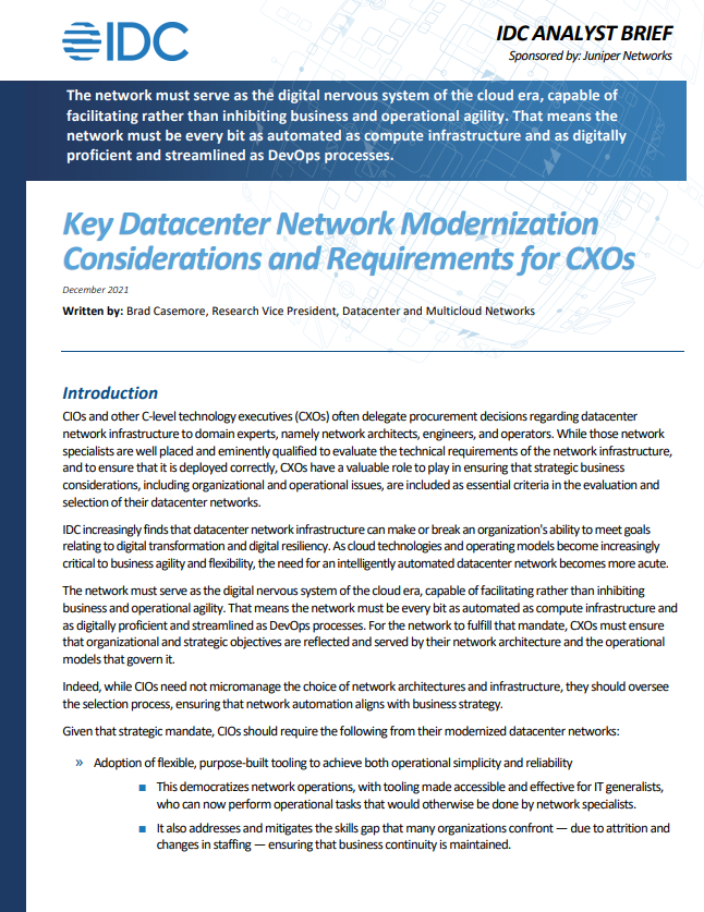 Netzwerkmodernisierungen im Rechenzentrum – Überlegungen und Anforderungen für CXOs